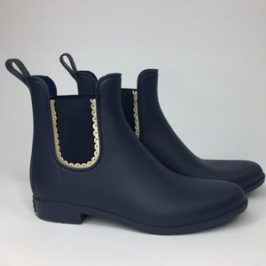 Navy Blue Rain Booties Size 8